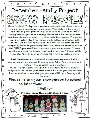 Preschool Family, January Classroom, December Kindergarten, Family Involvement, Happy Saturday Everyone, Holiday Classroom, Winter Classroom, Winter Kindergarten, Snow People