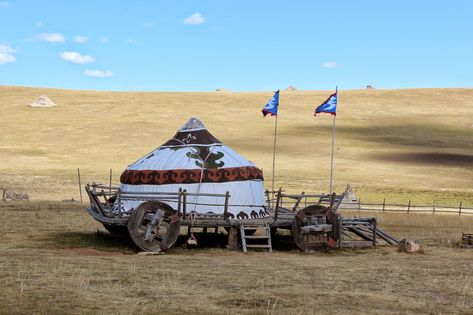 Our Lives Are An Open Blog : 13th Century Village: Mongolia {Travel Tuesday} Mongolian Village, Worldbuilding Journal, Mongolian Tent, Mongolia Travel, Different Cultures Around The World, Travel Tuesday, Cabin Camping, Horse Stables, Prop Design