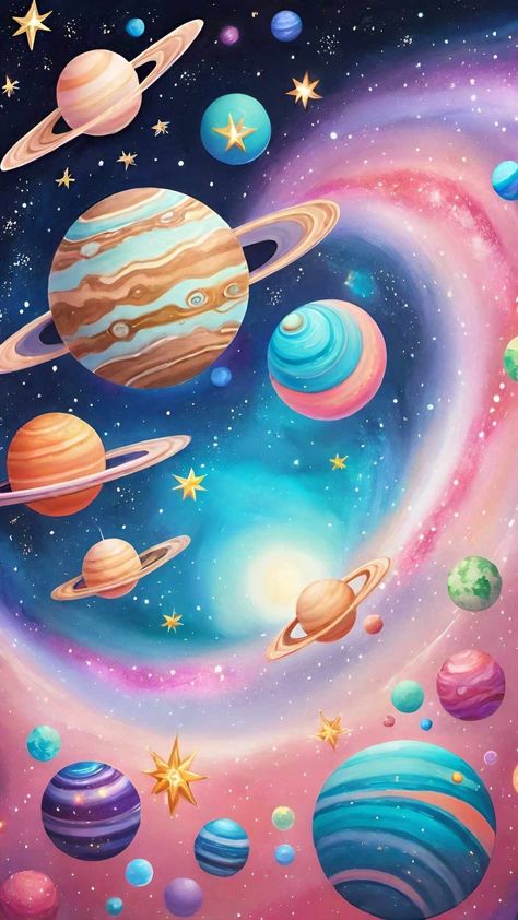 Good Wallpapers, Cold Porcelain Tutorial, Cute Wallpapers For Android, Modern Wallpapers, Photo Notebook, Space Art Gallery, Planet Drawing, Kids Deco, Taken Pictures