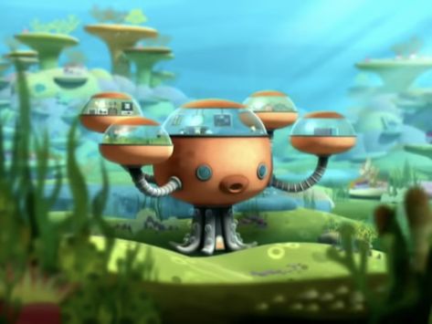 The Octonauts Home Ship: The Octopod Pacific Octopus, Octonauts Party, Giant Pacific Octopus, The Octonauts, Discovery Kids, Brown Bag, Disney Junior, Kids Shows, Ship Art