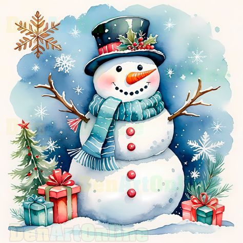 Snowman Pictures Image, Christmas Images Printable, Beautiful Christmas Pictures, Scenery Clipart, Snowman Drawing, Winter Clip Art, Watercolor Snowman, Snowman Art, Xmas Snowman