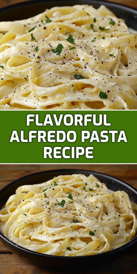 Indulge in the creamy goodness of my Flavorful Alfredo Pasta! This rich and silky dish is perfect for any occasion, delivering an irresistible combination of flavors. Made with fresh fettuccine and a homemade Alfredo sauce, it's sure to be a hit at your dinner table. Join me in bringing a taste of Italy to your kitchen! Best Alfredo Sauce Recipe Homemade, 4 Ingredient Alfredo Sauce, Recipe With Alfredo Sauce, Authentic Alfredo, Chicken Fettuccine Recipe, Creamy Alfredo Pasta, Best Alfredo Sauce Recipe, Homemade Alfredo Sauce Recipe, Recipes Using Pasta