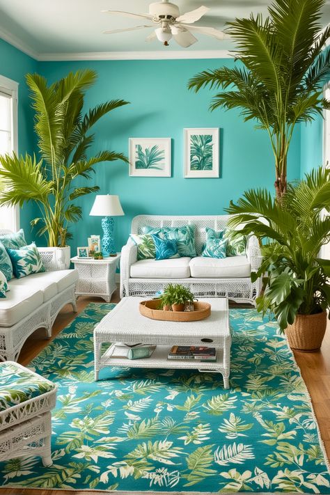 25 Gorgeous Blue Living Room Designs That Will Make You Want to Redecorate – The Crafty Hacks Aqua Blue Living Room Decor, Blue Living Room Designs, Aqua Living Room, Turquoise Living Room, Second Living Room, Turquoise Living Room Decor, White Wicker Furniture, Rustic Wooden Furniture, Living Room Turquoise