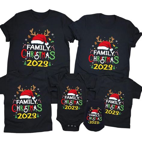 Matching Family Christmas Pajamas Shirts, Family Christmas Tshirt Ideas, Christmas T Shirt Ideas Family, Family Christmas Shirt Ideas, Christmas Family Shirts Ideas, Merry And Bright Shirt, Matching Family Christmas Shirts, Wifey Sweatshirt, Family Couple