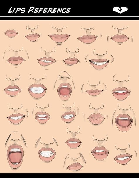 how to draw | lips ✤ || CHARACTER DESIGN REFERENCES | キャラクターデザイン • Find more at… Lips Reference, How To Draw Lips, Draw Lips, Mouth Drawing, Lips Drawing, Art Instructions, Drawing Lessons, Character Design References, Drawing Challenge