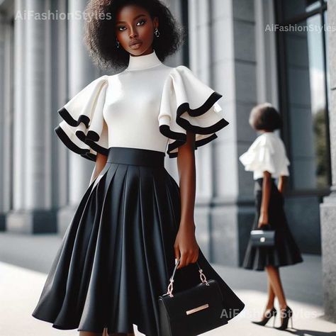 Stylish #workfashion for the #trendyfashionista. It's another beautiful week to get set for work.💃✨ Which of our styles will you be rocking for the week?👗🕺 Pls tag @aifashionstyles if you recreate any of our styles. Tag a fashionista who would love these styles . Black And White Elegant Outfit, White Elegant Outfit, Corporate Gowns, Fashion Trend Inspiration, Classy Prom, Woman Suit, Corporate Dress, Color Combos Outfit, Chic Dress Classy