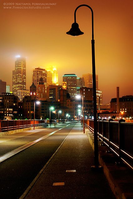 Night Light | Minneapolis at night, from Stone Arch Bridge. | Nattapol | Flickr Minneapolis Downtown, Stone Arch Bridge, Minneapolis City, Minneapolis St Paul, Minnesota Travel, Minnesota Home, Arch Bridge, Stone Arch, Minneapolis Minnesota