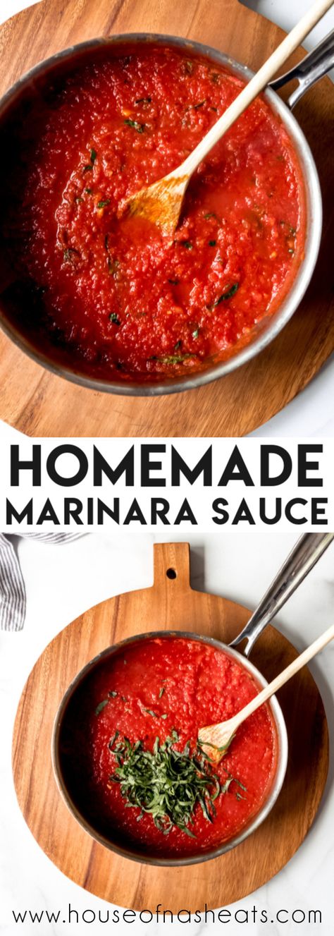 Marinara Sauce With Canned Tomatoes, Pasta Sauce From Crushed Tomatoes, Easy Red Pasta Sauce, Homemade Tomato Pasta Sauce, Tomato Marinara Sauce, Marinara Pasta, Homemade Marinara Sauce, Texas Chili, Pasta Sauce Homemade