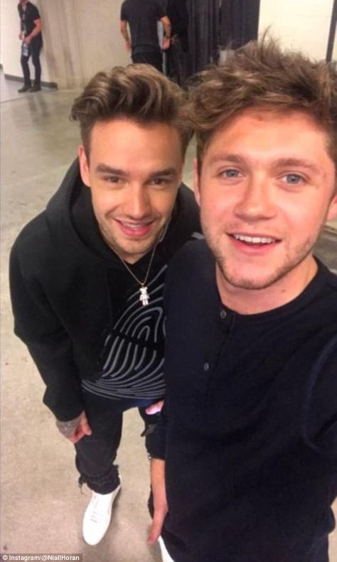 ID reunion! Liam Payne, 23, showed he hadn't forgotten the roots of his musical success as... Four One Direction, Gambar One Direction, One Direction Images, One Direction Wallpaper, One Direction Photos, Liam James, One Direction Memes, James Horan, One Direction Pictures