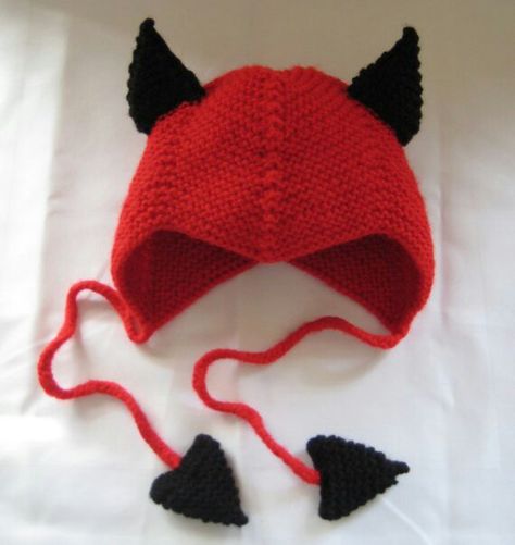 Devil Bonnet, Butter Noodles, Fun Hat, Chain Gang, Crochet Mask, Crochet Fairy, Crochet Knit Hat, Boy Stuff, Crochet Goodies