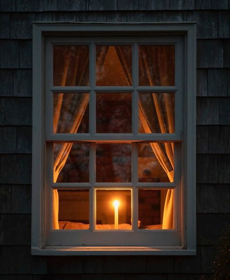 Night Window, Elsie De Wolfe, Window Candles, Candle Glow, Electric Candles, Airbrush Art, Window View, Through The Window, Winter Time