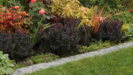 Dry Stream Does Double Duty - FineGardening Landscape Borders, Garden Ideas Cheap, Mosaic Garden Art, Video Garden, Landscape Edging, Rock Garden Landscaping, Fine Gardening, Dry Creek, Plant Ideas