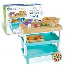 Play Kitchen Island, Food For Toddlers, Realistic Play Food, Kitchen Island Size, Kids Kitchen Accessories, Play Kitchen Food, Preschool Learning Toys, Toy Kitchen Accessories, Pretend Kitchen