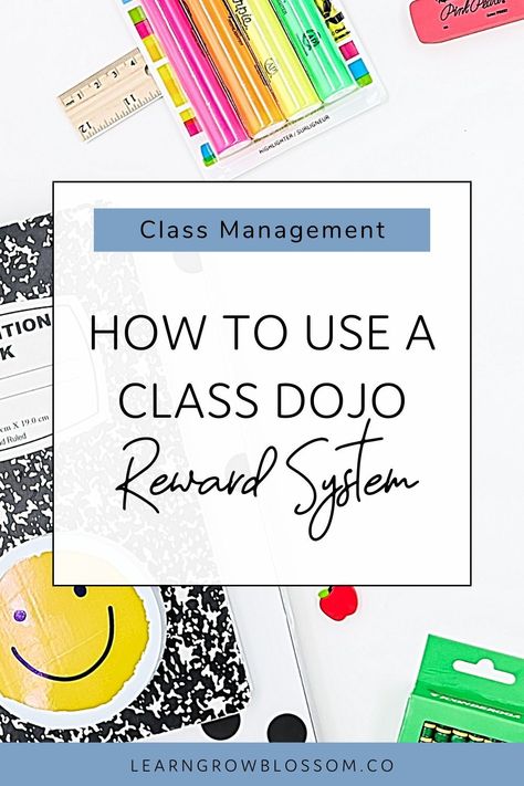 Using a Class Dojo reward system can be a powerful classroom management tool. This blog post outlines how to use class dojo rewards along with a class points system to use positive reinforcement to support your classroom management plan. You'll learn the behaviour management best practices as well as get class dojo points ideas. Class Dojo 1st Grade, Class Positive Reinforcement, Classroom Dojo Ideas, Classroom Point System Ideas, Class Dojo Rewards Kindergarten, Reward Classroom Ideas, Classroom Punch Cards Reward System, Class Reward System Elementary, Class Points System