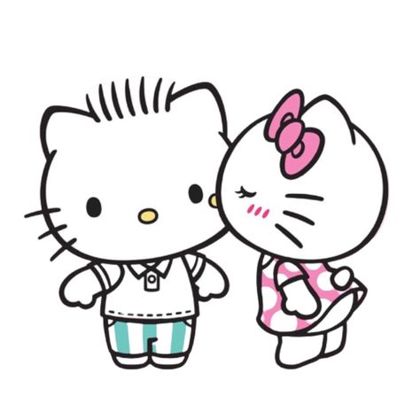 Hello Kitty Kissing Daniel, Hello Kitty Kissing, Hello Kitty Animated, Kitty Gif, Hello Kitty Wedding, Creative Writing Lesson, Dear Daniel, Kitty Kisses, Kitty Theme