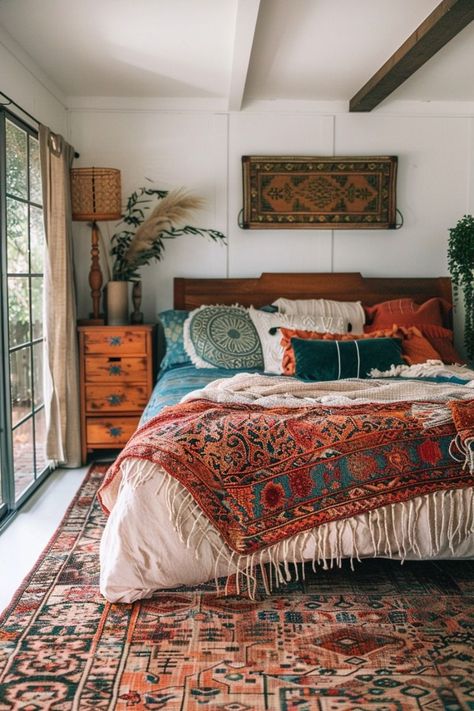 Donkey House, Sunrise Bedroom, Boho Ideas, Bohemian Bedding, Bedroom Decor Inspiration, Bohemian Bedroom, Dreamy Bedrooms, Decoration Inspiration, Master Bedrooms Decor