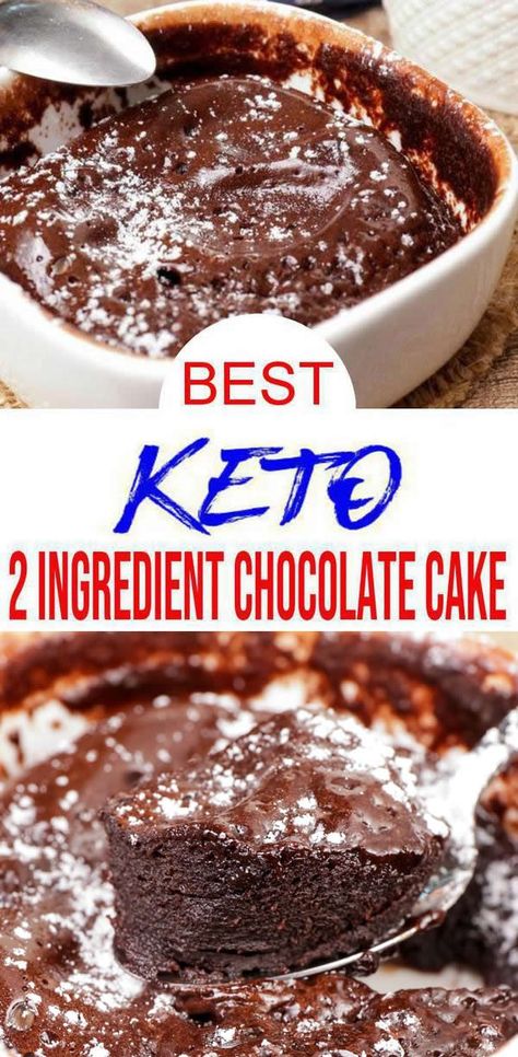 Keto Recipes Low Carb Chocolate Cake, 2 Ingredient Cakes, Garlic Breadsticks, Keto Chocolate Cake, Postre Keto, Low Carb Recipe, Dessert Aux Fruits, Keto Cake, Low Carb Chocolate