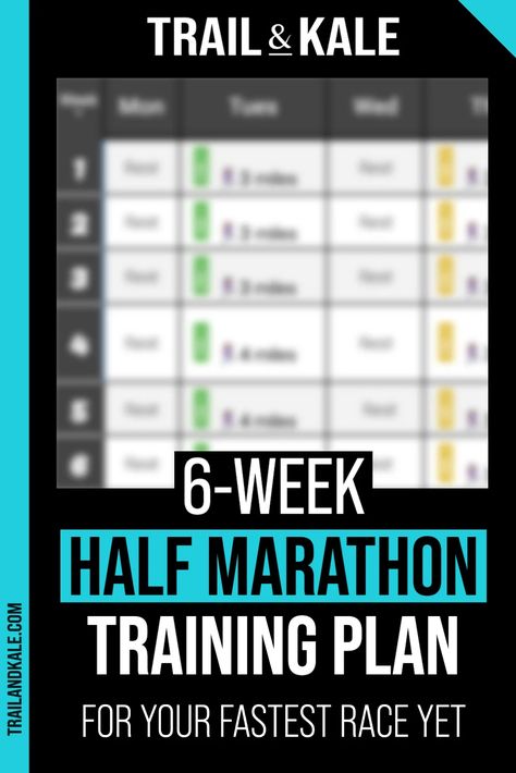 6 Week Half Marathon Training Plan: Smash That PR! 6 Week Half Marathon Training, Marathon Training Program, Half Marathon Training Schedule, Heart Rate Training, Stretches For Runners, Running Recovery, Half Marathon Training Plan, Beginner Runner, Running Day