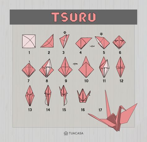 Tsuru: o que é, como fazer o origami e 3 tutoriais Origami Techniques, Origami Step By Step, Origami Gifts, Tutorial Origami, Origami For Beginners, Cute Origami, Origami Patterns, Instruções Origami, Folding Origami