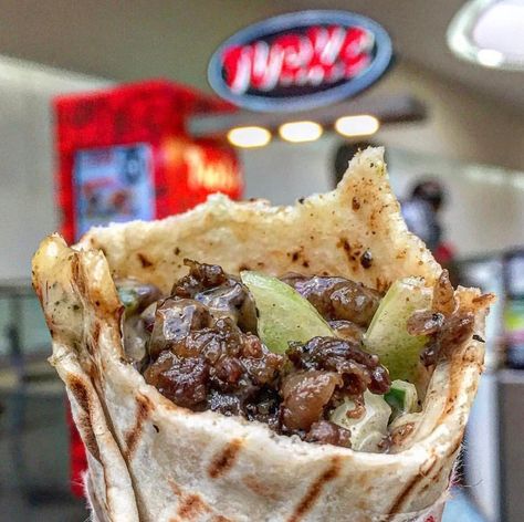 NOW OPEN: Turks Shawarma - Ayala Malls the 30th Offering a combination of beef or chicken with fresh vegetables spices sauces and cheese wrapped in a warm pita bread @iamchrissycheesy # #bookymanila View its exact location on our app! Tag your friends who love shawarma Turks Shawarma, Shawarma Aesthetic, Beef Shawarma, Shawarma Recipe, Cheese Wrap, Make Money From Pinterest, Food Branding, New Restaurant, Pita Bread