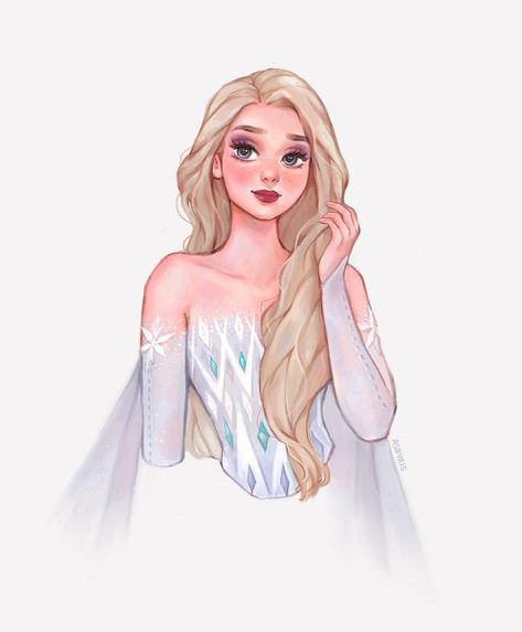 a s a y r i s na Instagramie: „Elsa from Frozen ❄️🤍 . Finally! The first time I made a fan art of Elsa >.< This time I had the great opportunity to draw on the XP-Pen…” Elsa Drawing, Elsa From Frozen, Frozen Fan Art, Disney Drawing, Olaf's Frozen Adventure, Frozen Art, Disney Princess Elsa, Disney Princess Fan Art, Sketchbook Illustration