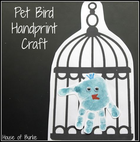 Handprint Birds, Puppy Footprint, Feelings Activities Preschool, Farm Animals Preschool, Classroom Pets, Print Crafts, Pets Preschool Theme, Feelings Activities, Toddler Themes