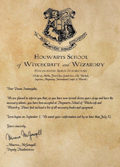 Create Personalized Hogwarts Acceptance Letter (With Images intended for Harry Potter Acceptance Letter Template Hogwarts Acceptance Letter Template, Hogwarts Brief, Harry Potter Acceptance Letter, Harry Potter Invitations, Harry Potter Letter, Harry Potter Journal, Imprimibles Harry Potter, Harry Potter School, Stile Harry Potter