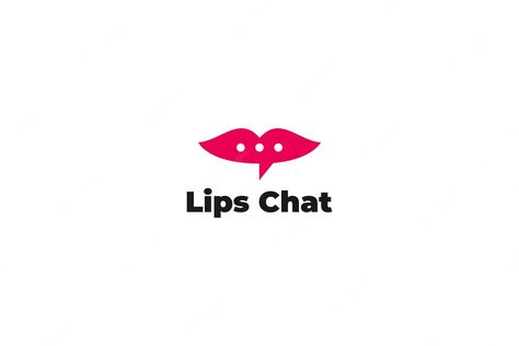 Premium Vector | Flat lips mouth chat logo vector design illustration idea Mouth Logo, Funny Mouth, Lips Logo, Chat Logo, Lip Logo, Love Hand, Vector Photo, Vector Logo, Vector Design