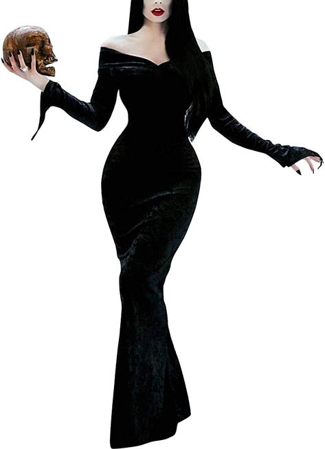 Morticia Addams Dress, Morticia Addams Costume, Wednesday Costume, Addams Dress, Wednesday Addams Costume, Wednesday Dress, Addams Family Costumes, Carnival Dress, Black Halloween Dress