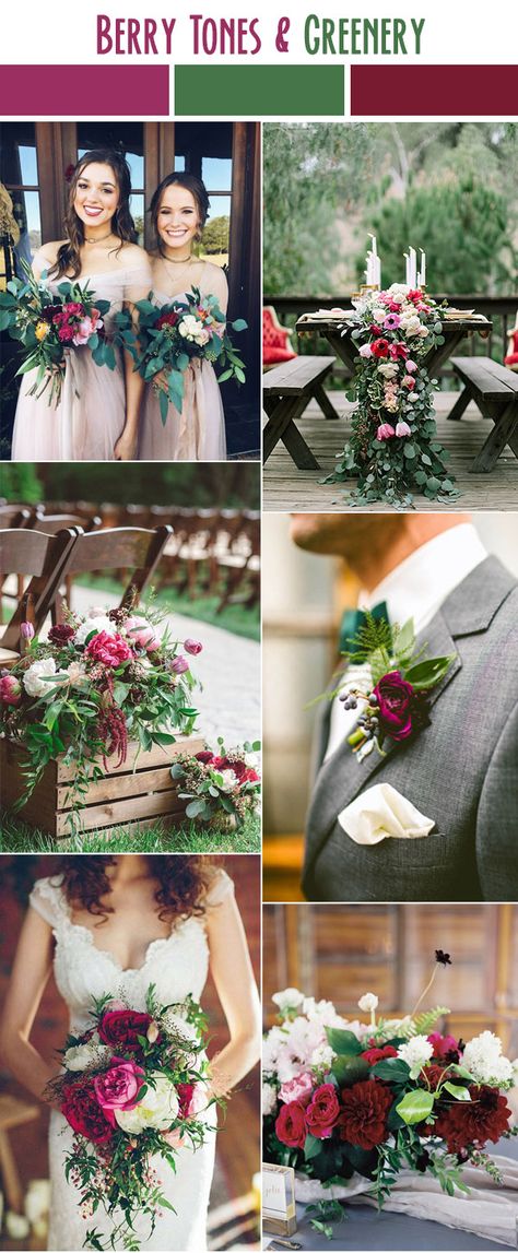 berry tone and greener organic summer wedding color inspiration Wedding Color Schemes Summer, Berry Wedding, Best Wedding Colors, Spring Wedding Colors, Wedding Color Inspiration, Summer Wedding Colors, Wedding Palette, Wedding Dress Pictures, Wedding Color Palette