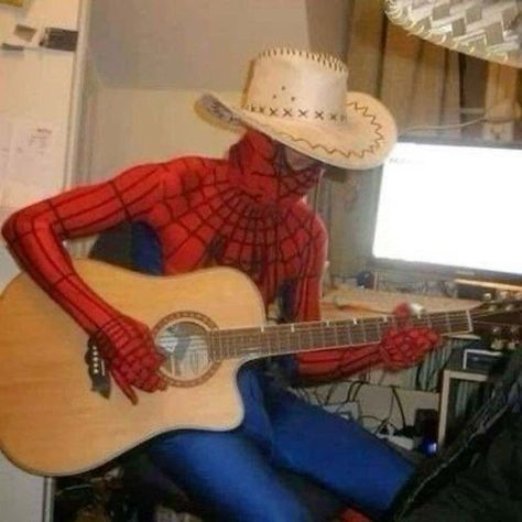 Guitar Icon, Spiderman Meme, Spiderman Funny, Spiders Funny, Spiderman Theme, Spaider Man, Batman Spiderman, Spiderman 3, Spiderman Movie