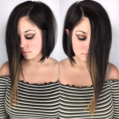 Long Bob Layered, Medium Hair Haircuts, Long Asymmetrical Hairstyles, Long Asymmetrical Haircut, Asymetrical Haircut, Long Bob Haircut With Layers, Assymetrical Hair, Short Asymmetrical Haircut, Asymmetrical Haircuts