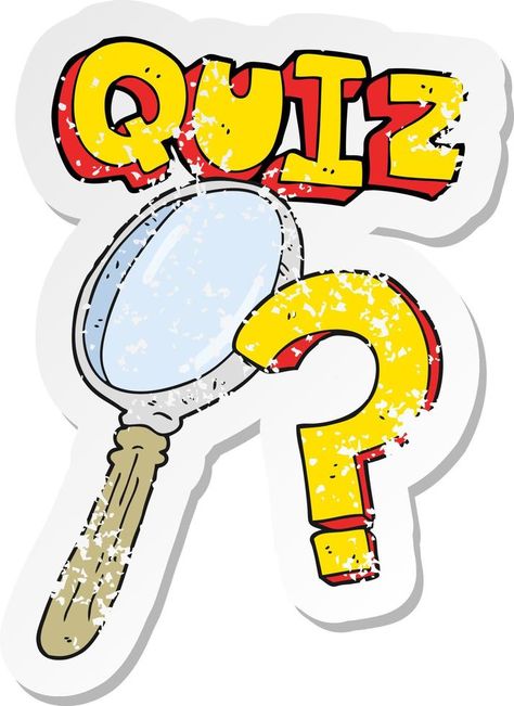 retro distressed sticker of a cartoon quiz symbol Quiz Time Design, Quiz Time, Quiz Design, Masculine Birthday Cards, Cartoons Png, Vector Cartoon, Decorations Ideas, Screen Wallpaper, A Cartoon