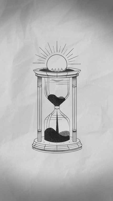 Bible Tattoos, Hourglass Tattoo, Western Tattoos, Abstract Iphone Wallpaper, A Start, Time Tattoos, Tattoo Idea, Leg Tattoos, Tattoo Drawings