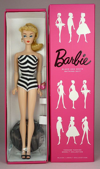 black and white bathing suit barbie White Barbie Outfit, Barbie Swimsuit Women, Barbie Black And White, Barbie Bathing Suit, Swimsuit Barbie, Barbie Black And White Swimsuit, Barbie Photoshoot, Old Barbie Dolls, Barbie Swimsuit