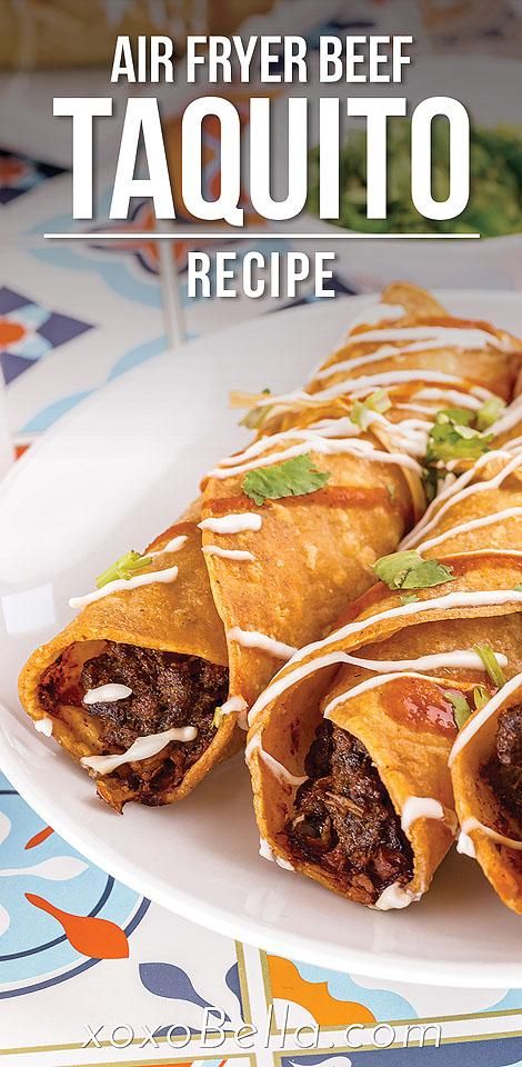 My new favourite air fryer recipe is these gluten free beef taquitos. Believe me, the air fryer crisped them up just as much as a deep fryer without all the oil. These air fryer taquitos make a simple gluten free Mexican dinner that everyone will love. If you are looking for an easy taquito recipe, you will love these. This is the best air fryer recipe! You can put chicken or pork inside them as an alternative. These are perfect for dinner or lunch. #taquitos #airfryer #glutenfree #cincodemayo Airfryer Taquitos, Air Fryer Beef Taquitos, Ground Beef Taquitos Recipe, Air Fryer Gluten Free, Taquito Recipe, Air Fryer Taquitos, Gluten Free Mexican, Air Fryer Beef, Homemade Taquitos