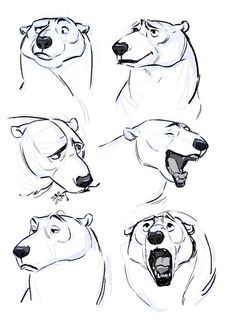 Celine Kim, Sony Animation, Bear Character Design, Expression Sheet, Character Design Tutorial, Character Design Cartoon, Bear Character, Bear Drawing, Poses References