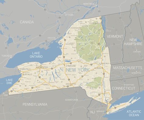 New York State Map, New York Map, Real Estate License, Map Of New York, Detailed Map, State Map, 2024 Vision, Photo Puzzle, New York State