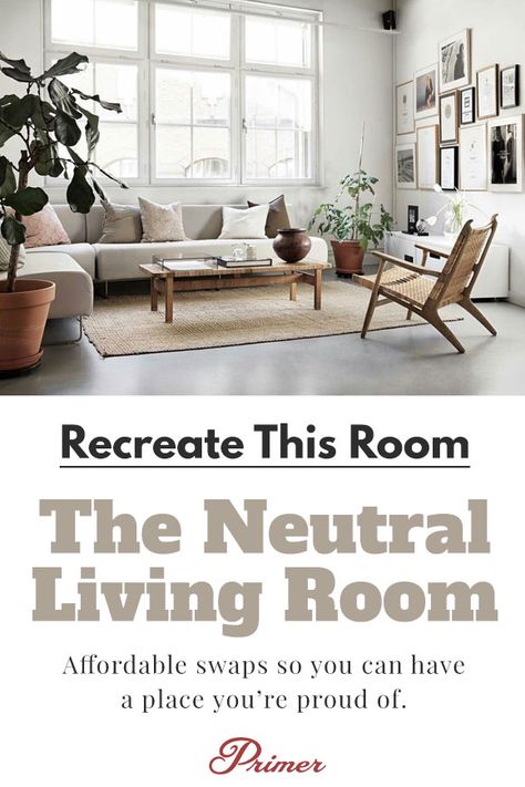 The Neutral Living Room - Apartment Inspiration for men Neutral Living Room Ideas, Earthy Living Room, Cream Living Rooms, Living Room Decor Neutral, Neutral Furniture, Living Room Decor Inspiration, Pink Living Room, Sophisticated Decor, Living Room Organization