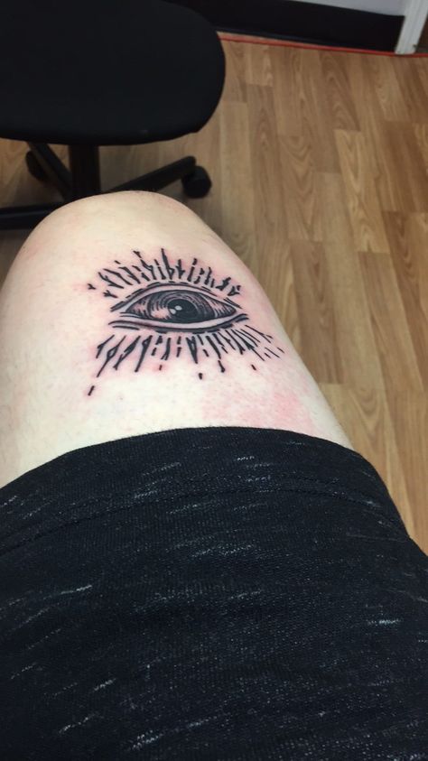 Eye of providence tattoo Eye Of Providence Tattoo, Providence Tattoo, Tattoo Eye, Eye Of Providence, Stick N Poke, Stick N Poke Tattoo, Poke Tattoo, Stick And Poke, Leaf Tattoos