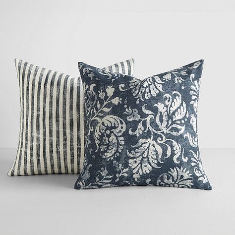 Navy Throw Pillows, Navy Throw, How To Clean Pillows, Throw Pillow Inserts, Floral Throw Pillows, Throw Pillow Sets, Fresh Look, Pillow Set, Store Decor