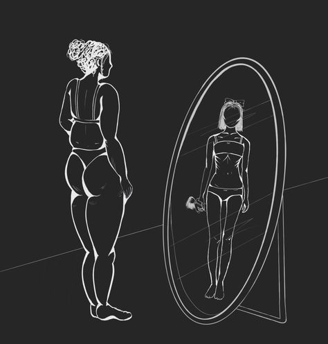 Body Dysformia Art Mirror, Dismorfico Corporal Art, Dysmorphophobia Art, Body Dismporhia, Body Dysformia Images, Body Disphorphia Art, Body Dysformia Art, Body Disphorphia, Mirror Drawings