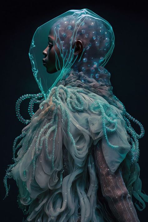 Mullet Hairstyle Women Black, Mullet Hairstyle Women, Mermaid Aesthetic, Iris Van Herpen, Hairstyle Women, Arte Inspo, A Level Art, Mullet Hairstyle, 영감을 주는 캐릭터