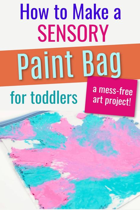 Baby Sensory Bags, Tactile Sensory Activities, Sensory Activity For Toddlers, Paint Bags, Daycare Setup, Preschool Creative Art, Mess Free Painting, Kids Mess, Tactile Activities