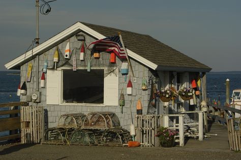 Bait shack on Bailey Island, Maine. Bailey Island Maine, Fishing Shack, Crab Shack, Fishing Shop, Beach Shack, Seaside Towns, Stardew Valley, Fishing Villages, Cheap Decor