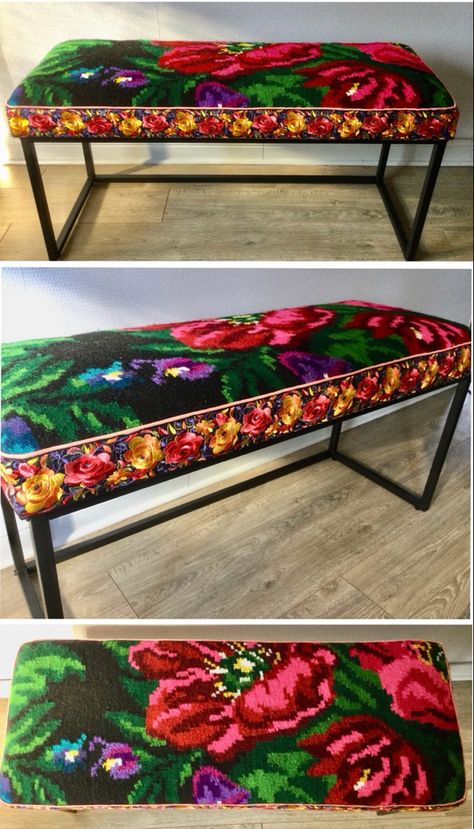 Ethnic Furniture, Colourful Living Room Decor, Colourful Living Room, Diy Bench, Interior Wall Design, Hall Table, Furniture Restoration, Redo Furniture, Office Interior Design