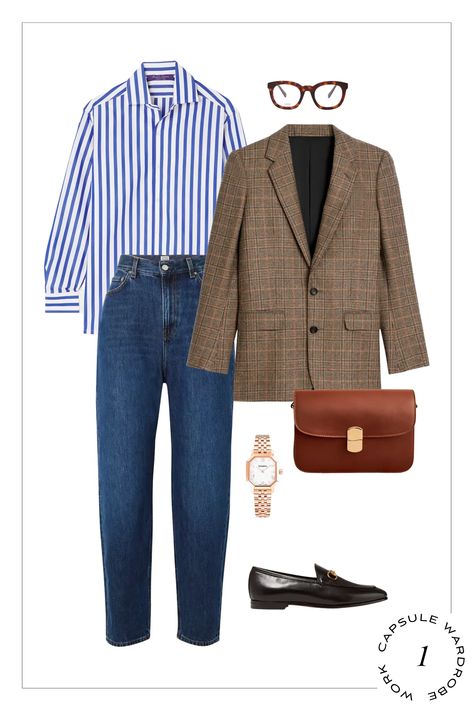 Fall Office Capsule Wardrobe 2023, Office Capsule Wardrobe 2023, 2024 Capsule Wardrobe, Jeans Work Outfit, Preppy Capsule Wardrobe, Vintage Capsule Wardrobe, Work Capsule Wardrobe, Jeans Outfit For Work, Capsule Wardrobe Women