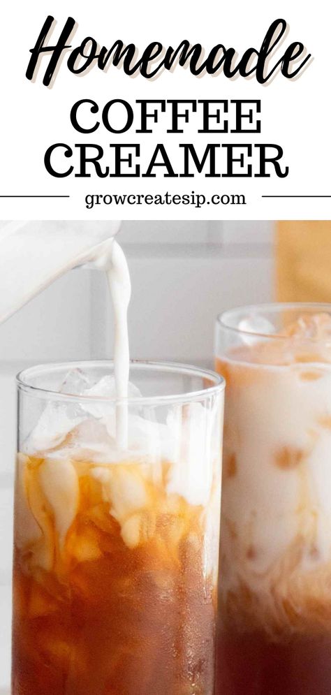 Our healthy Homemade Coffee Creamer is both budget-friendly and nutritious. It's time to savor all the flavors: pumpkin spice, caramel, chocolate, French vanilla and more! When you make your own creamer at home, the flavor options are endless. It's time to let your imagination run wild with these DIY coffee cream ideas! Make Your Own Creamer, Healthy Homemade Coffee Creamer, Homemade Vanilla Creamer, Flavored Coffee Creamer Recipes, Almond Milk Coffee Creamer, Sugar Free Coffee Creamer, Sugar Free Creamer, Homemade Coffee Creamer Recipe, Healthy Coffee Creamer