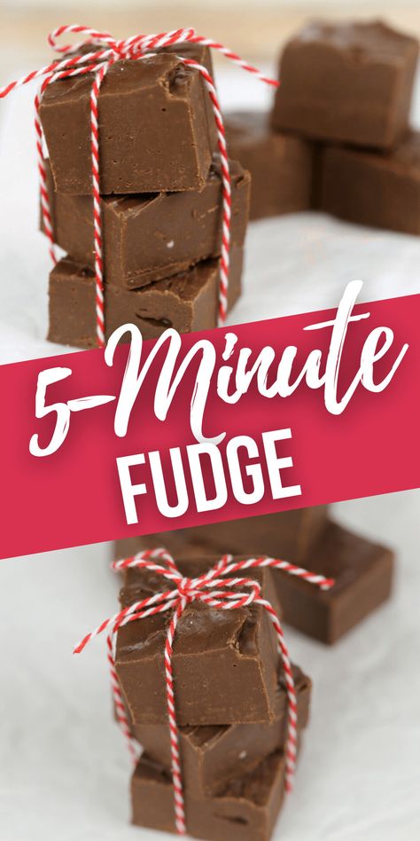 This 5 Minute Fudge is the perfect treat. It is so quick and easy to make and is so sweet and can be customized so many different ways. It is creamy, chocolatey and delicious. Frosting Sugar Cookies, Quick Fudge Recipe, Five Minute Fudge, Fudge Recipe Condensed Milk, Cookies 3 Ingredients, 5 Minute Fudge, No Bake Fudge, Refreshing Recipes, Cooking Christmas