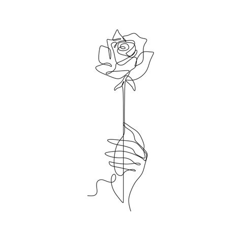 Line Art Heart Flower, Rose Minimalist Drawing, Happy Line Art, Valentines Line Art, Minimalist Love Drawing, Women Day Drawing Art, One Line Heart, Lover Line Art, Line Drawing Rose